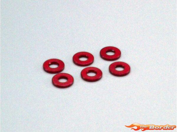 Kyosho Aluminium Collar 3X7X1mm (6) - Red W0145R