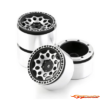 BRP 2.2" Alum CNC Black Silver (4) Wheels Beadlock W22007 - Afbeelding 4