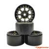 BRP 2.2" Alum CNC Black Silver (4) Wheels Beadlock W02207 - Afbeelding 4