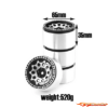 BRP 2.2" Alum CNC Black Silver (4) Wheels Beadlock W22007 - Afbeelding 2