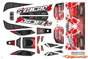 Corally SYNCRO 4 - Decal sheet - Red - 1 pc C-00180-1055-1R