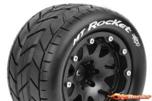 LouiseRC MT-Rocket MFT 2WD Rear/4x4 Front&Rear Tire Soft - 1/2 Offset Beadlock - Black LR-T3307SBH