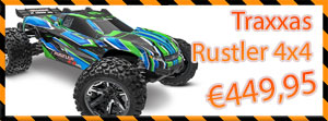 Traxxas Rustler 4x4 VXL Uit voorraad in de winkel