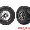 Traxxas XRT Tires & wheels assembled glued Race Chrome Wheels, Gravix Belted Tires 7862X