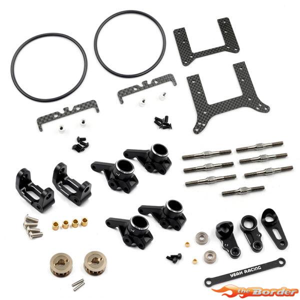 Yeah Racing Alu & Carbon Essential Conversion Kit Black for Yokomo 870C Super Dog Fighter YZ10 2023