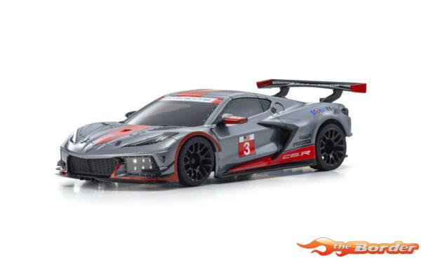 Kyosho Mini-Z Body Set Chevrolet Corvette C8-R Gun Metal/Red MZP244GMR