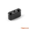 XRAY Alu Holder With 2 Pins For Side Link Carbon Plate - Black 371186