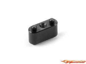 XRAY Alu Holder With 2 Pins For Side Link Carbon Plate - Black 371186