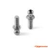 XRAY Hard Steel Ball End 3.7mm With 8mm Thread - Nickel Coated (2) 372638