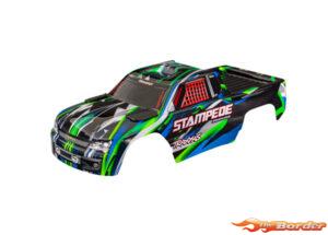 Traxxas Stampede Body Green (Painted, Clipless) 3620-GRN