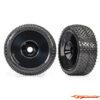 Traxxas Tires & wheels, Glued (Black dished 3.0" wheels, Response Pro 3.0" Tires) (2) 9074-BLK