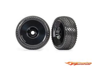 Traxxas Tires & wheels, Glued (Black dished 3.0" wheels, Response Pro 3.0" Tires) (2) 9074-BLK