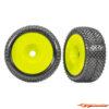 Traxxas Tires & wheels, Glued (Yellow dished 3.0" wheels, Response Pro 3.0" Tires) (2) 9074-YLW