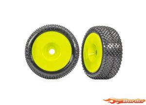 Traxxas Tires & wheels, Glued (Yellow dished 3.0" wheels, Response Pro 3.0" Tires) (2) 9074-YLW