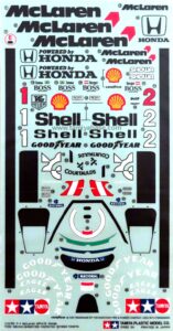 Tamiya Decal Sheet F1 McLaren MP4/6 Honda 9495136