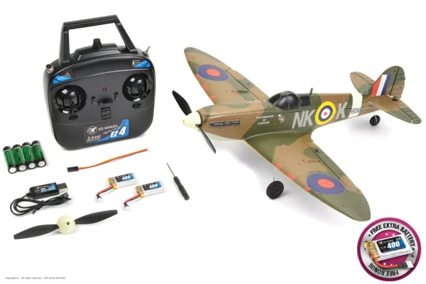 EZ-Wings Mini Spitfire MK II - RTF - 450mm - 1+1 Li-Po Battery EZ-025