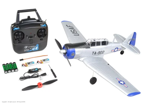 EZ-Wings Mini AT-6 Texan - Silver - RTF - 450mm - 1+1 Li-Po Battery EZ-037