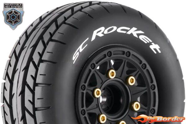 LouiseRC SC-Rocket Traxxas Slash Tires - Removable Hex (12mm, 14mm, 17mm) (F/R) LR-T3154SB