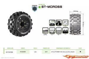 LouiseRC ST-MCROSS Traxxas Stampede/Rustler Tires – Removable Hex (12mm, 14mm, 17mm) (F/R) LR-T3272SX