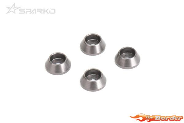 Sparko F8 Aluminum Shock Tower Washers (Titanium Color) SPKF84022