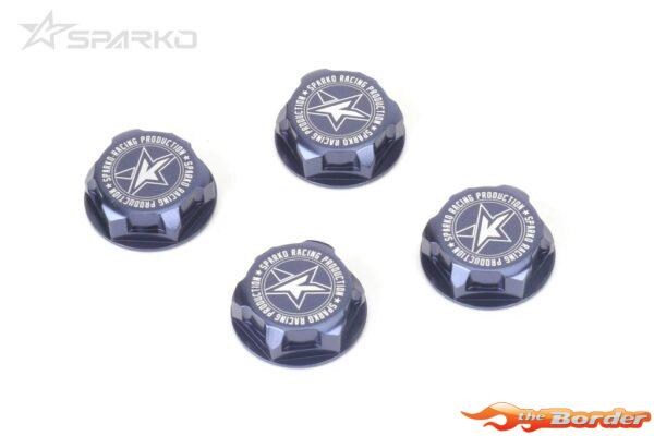 Sparko F8 7075 17mm Aluminum Covered Serrated Wheel Nut (4) SPKF84054OP