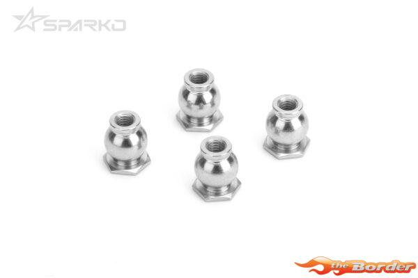 Sparko F8 Rear Upper Arm Ball Stud 7.0mm Hex (4pcs) SPKF85034