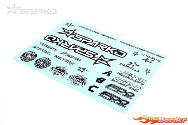 Sparko F8 Body Sticker-Black and White SPKF89004-BK