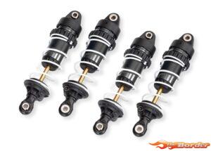 Traxxas Shocks, GTR long, Gray-anodized, PTFE-coated bodies with TiN shafts (assembled with springs) (4) 10765-GRAY