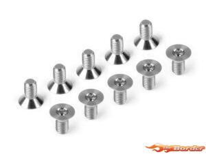 Hudy Titanium Hex Flat Head Screw Sfh M3X6 (10) 903306-T