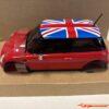 Mini-Power Mini Cooper Body Rood UK Flag voor Mini-Z (HM 94mm) MINP1002 - Afbeelding 4