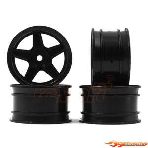 Yeah Racing M-Chassis 5-Spoke Wheels Black (4pcs) WL-0141BK