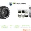 LouiseRC MT-Cyclone Tire Black - Removable Hex (17mm, 0" & 1/2" Offset) (F/R) LR-T3220X - Afbeelding 6