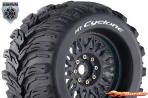 LouiseRC MT-Cyclone Tire Black - Removable Hex (17mm, 0" & 1/2" Offset) (F/R) LR-T3220X