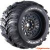 LouiseRC MT-Cyclone Tire Black - Removable Hex (17mm, 0" & 1/2" Offset) (F/R) LR-T3220X - Afbeelding 5