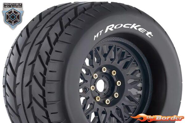 LouiseRC MT-Rocket Tire Soft Black - Removable Hex (17mm, 0" & 1/2" Offset) (F/R) LR-T3217X