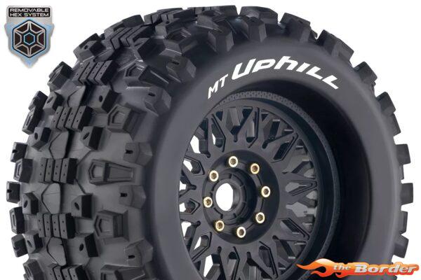 LouiseRC MT-Uphill Tire Soft Black - Removable Hex (17mm, 0" & 1/2" Offset) (F/R) LR-T3219X