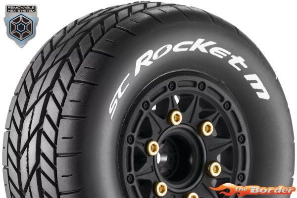 LouiseRC SC-Rocket M Traxxas Slash Tires - Removable Hex (12mm, 14mm, 17mm) (F/R) LR-T3228SB