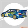 IXO Collections 1/8 Subaru Impreza metalen bouwpakket - Afbeelding 3