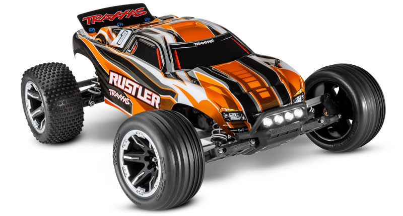 Rustler (#37054-61) Front Three-Quarter View (Orange)