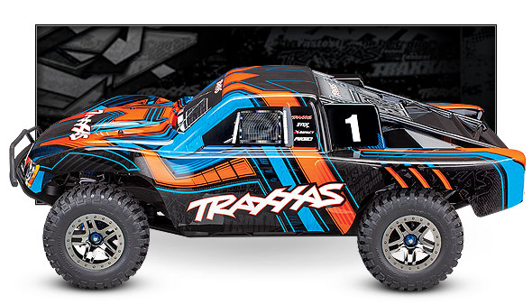 Slash 4X4 Ultimate (#68077-4) Side View (Orange)